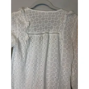 Anthropologie White Eyelet V Neck Mini Dress Tassels Sz 0 NEW thumbnail 12