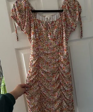 Ultra Flirt Floral Ruched Dress thumbnail 2