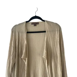 Alexandra + Oak Women's Size XL Cream Soft Open Front Cardigan Sweater‎ thumbnail 2