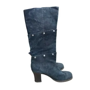 Caterpillar ANIA 3-in-1 Women's 9 Navy Leather Boots Adjustable Shaft Rugged thumbnail 6