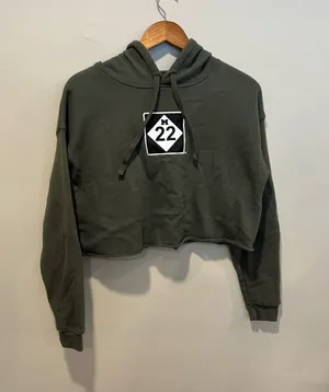 M22 cropped hoodie Green thumbnail 1