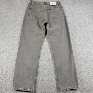 Zara The Straight Cropped Womens Jeans US 4 / EU 36 Khaki Med Wash Mid Rise New thumbnail 6