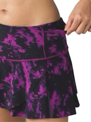 Lululemon Hit Your Stride Skirt Breezie Regal Plum Black / Black Size 10 Skort thumbnail 3