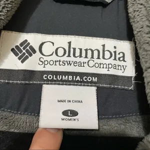 Columbia Black Fleece Lined Omni Tech Hooded Jacket Coat Womens L Fall Warm thumbnail 9