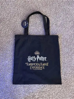 NWT Harry Potter Forbidden Forest Experience Tote Bag Wizarding World Black Canv thumbnail 3