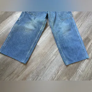VTG LEVIS SILVER TAB Cargo Denim Pants Capris Size 24 25 M 12 Faded thumbnail 2