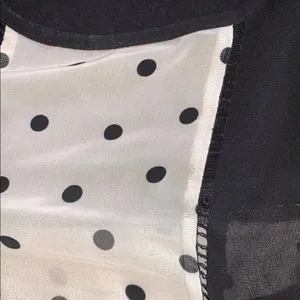 Chloe K black & white polka dot flowy tank blouse thumbnail 2
