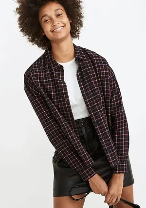 Madewell Flannel‎ Westlake Shirt in Stoppard Plaid Size Small thumbnail 1