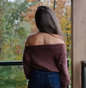 These Three Boutique Asymmetrical sweater brown thumbnail 5