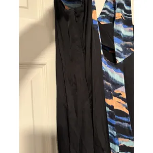 Maeve Anthropologie Tie Dye Watercolor‎ Black Blue Maxi Artsy Tank Flowy Dress thumbnail 7