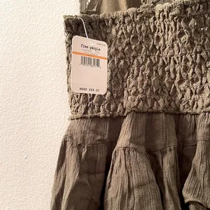 NWT Free People Adela Cami Olive Green thumbnail 6