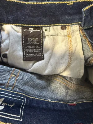 7 For All Mankind Kaylie Slim Bootcut Jeans Size 25 Blue Wash Raw Hem thumbnail 8