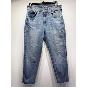 Ariat Boyfriend Ankle Jeans Distressed Vintage Wash Denim High Rise Western 28R thumbnail 3