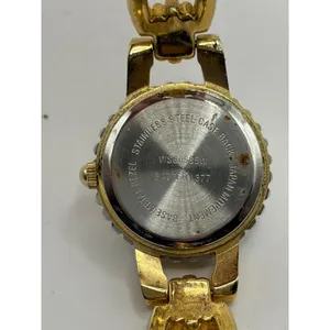 Womens Gold Tone Quartz Watch Rhinestone Bezel Base‎ Metal Japan Movement thumbnail 6