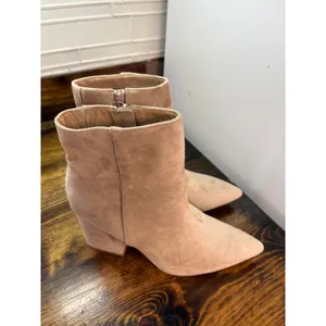A‎ New Day Tan Pointed Toe Heeled Booties Size 10 thumbnail 2