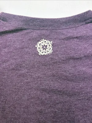 NATURAL LIFE size small Plum Short Sleeve Tee graphic Colorful Floral Print thumbnail 7