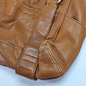 Michael Kors Rust Brown Multi Pocket‎ Pebbled Leather Shoulder Bag Y2K Hobo thumbnail 7