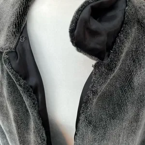 Vintage Faux Fur Cape Bolero Gray Size M/L thumbnail 4