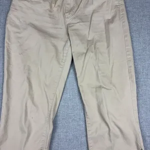 Lauren Ralph Lauren Capri Pants Womens 8 Beige Twill Relaxed Crop Pockets Casual thumbnail 3