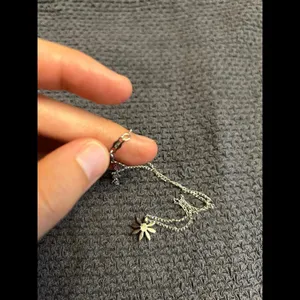 Woman stealing silver 925 necklace beautiful flower shape thumbnail 4