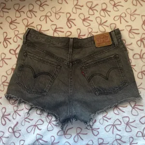 Black Levi’s 501 Distressed Denim Shorts Button Fly thumbnail 2