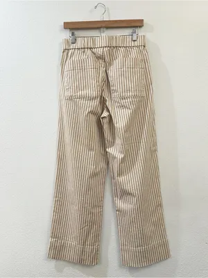 Everlane The Easy Pant in Canvas Gold Stripe Size 8 thumbnail 5