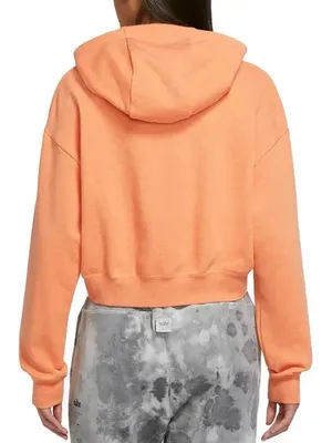 Nike Sportswear Women’s‎ Oversized Crop Graphic Hoodie Orange Trance Size M thumbnail 2