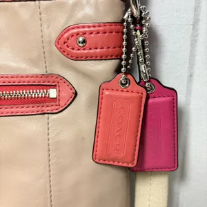 Coach‎ Vintage Daisy Spectator Tan Orange Pink Crossbody Bag thumbnail 3