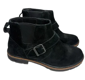 LLBean Old Port Black Suede Ankle Boot Sz 8 thumbnail 1