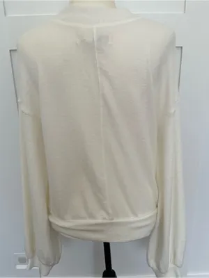 Free People White Soft Pullover Sweater thumbnail 8