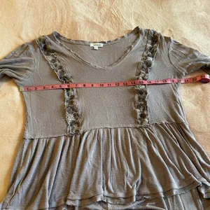 Eyeshadow lavender long sleeve peplum top oversized L thumbnail 9