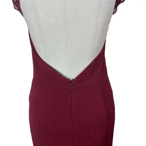 Lulus Crazy About You Burgundy Backless Lace‎ Maxi Dress Size Medium thumbnail 9