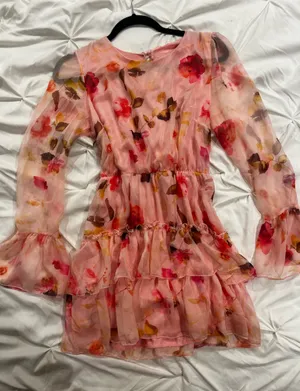 Floral Sheer Pink dress thumbnail 1