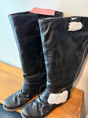 Carlos Santana Hanna 2 Womens Wide Calf Tall Black Boots Size 7M WC Slouchy thumbnail 1