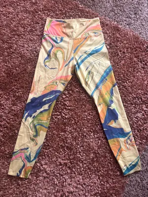 Dri-Fit Nike Leggings Women’s yellow multi color  thumbnail 1