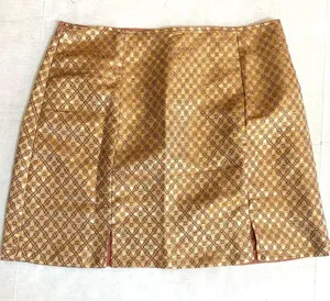 SHEIN Curve two piece metallic gold & pink 2 piece skirt & top set Sz 2X thumbnail 4