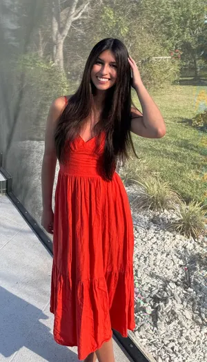 Orange Dress Jessica Simpson thumbnail 1