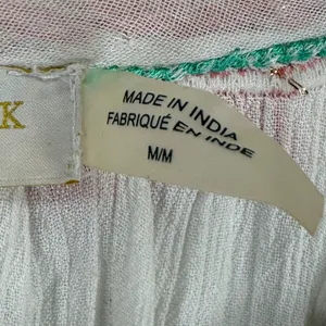 Ramy Brook Ivory Embroidered Tassel Tie‎ Neck Bell Sleeve Boho Blouse Medium thumbnail 3