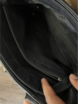 VTG Y2K Black Horsebit Hardware Shoulder Bag Genuine Leather thumbnail 8