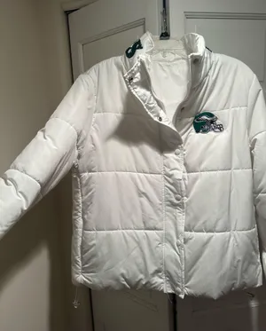 Philadelphia Eagles Custom Puffer jacket White Size L thumbnail 1