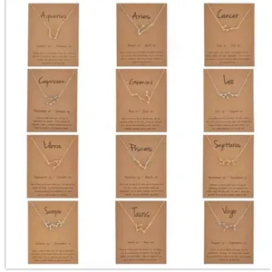 NEW Taurus 18k Gold‎ Constellation Zodiac Star ⭐️ Necklace Birthday Astrology thumbnail 11