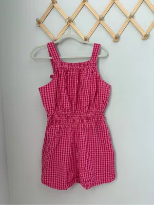 Anthropologie Somerset Gingham Romper size Large thumbnail 2