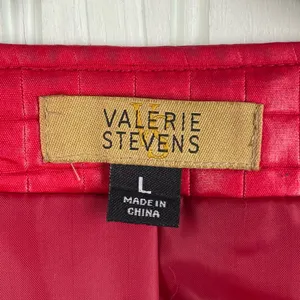 Valerie Stevens Lightweight Quilted Poly Red Jacket Women's Size Large Full Zip thumbnail 6