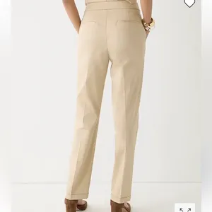 NWT J. Crew Kate Cuffed Hem Straight Leg Pant Pants Light Khaki Size 12 thumbnail 2