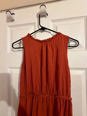 Kirundo Women's Solid Color Rust Sleeveless Midi with Ruched Waist HOM1146-F thumbnail 5