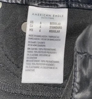 American Eagle Outfitters Womens Black Stretch Vegan Leather Pant Size 6 thumbnail 13