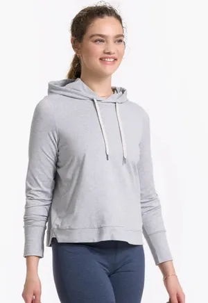 Vuori Halo Essential Hoodie in Light Gray Heather thumbnail 1