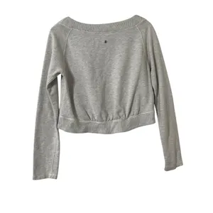 LULULEMON Good Karma Crop Gray Sweatshirt Pullover Crew Top thumbnail 4