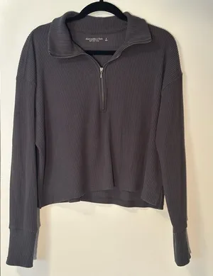Abercrombie and Fitch soft A&F cozy half zip pullover size small thumbnail 1