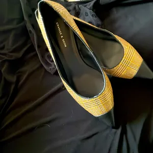Charles & Keith sequin plaid kitten heels thumbnail 3